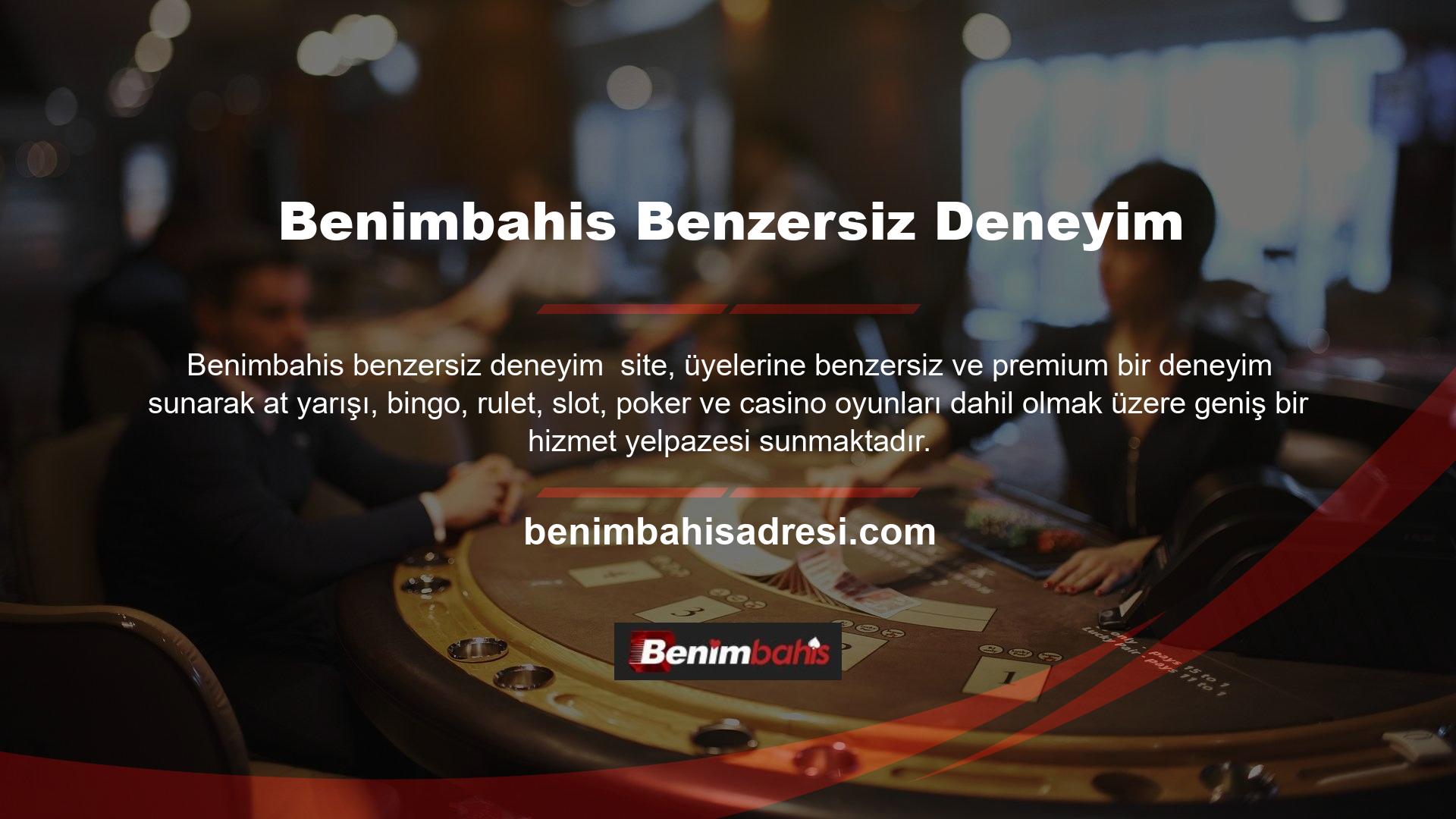 Benimbahis, üyelerine yüksek oranlı bahis seçenekleri sunmaktadır